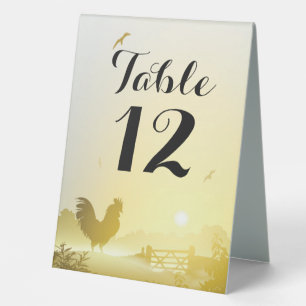 Plaque De Table Numéro de tableau Carte de tente Sunny Morning Far