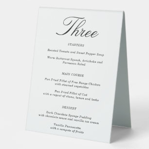 Plaque De Table Numéro et menu de table de Mariage combiné Table