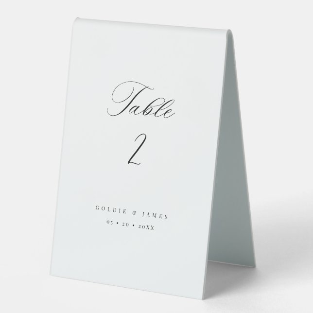 Plaque De Table Numéros de tableau de calligraphie Tableau Mariage (Recto)