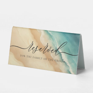 Plaque De Table Ocean Beach Mariage d'été Réservé