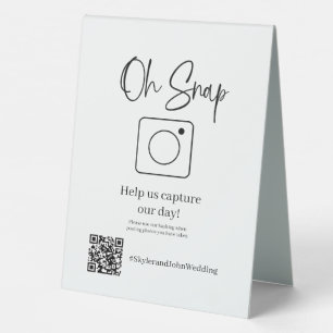 Plaque De Table Oh Snap Table Top Sign