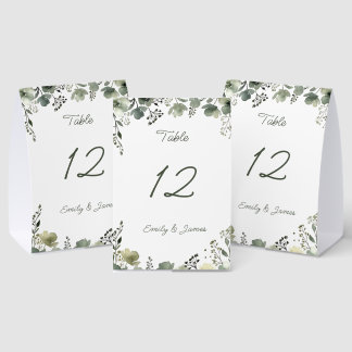 Plaque De Table Olive Floral Wedding