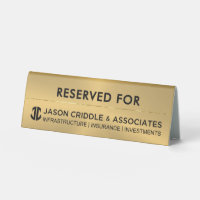 Or Métallisé Logo Personnalisé-Réservé Pour