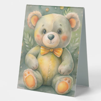 Plaque De Table Ours en peluche mignon