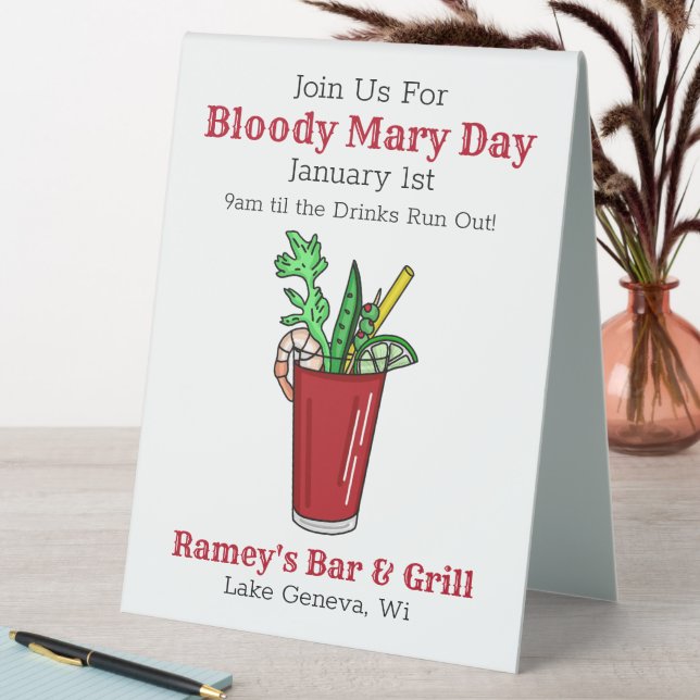 Plaque De Table Outil promotionnel Tavern pour Bloody Mary Day (En SItu (Tableau))