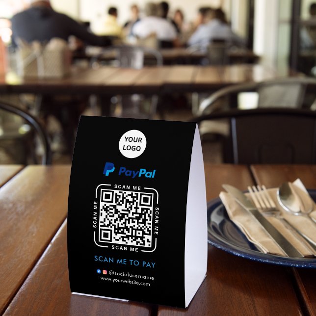 Plaque De Table Paiement par code QR Paypal | Scanner pour payer l (Insitu (restaurant))