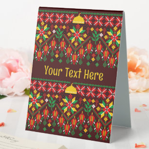 Plaque De Table Palestine Tatreez Broderie traditionnelle