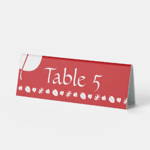 Plaque De Table Pancarte de table en tente Feuilles d'automne en c