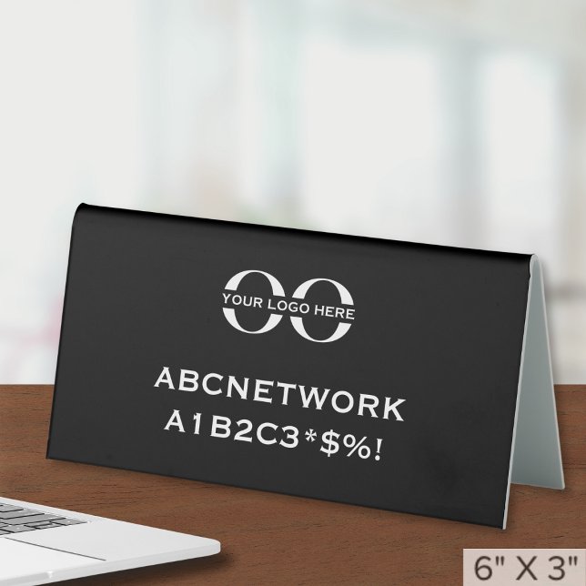 Plaque De Table Panneau d'affichage du logo personnalisé de l'accè (Créateur téléchargé)