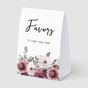 Plaque De Table Panneau de Faveurs Florales Blanches et Prunes pou