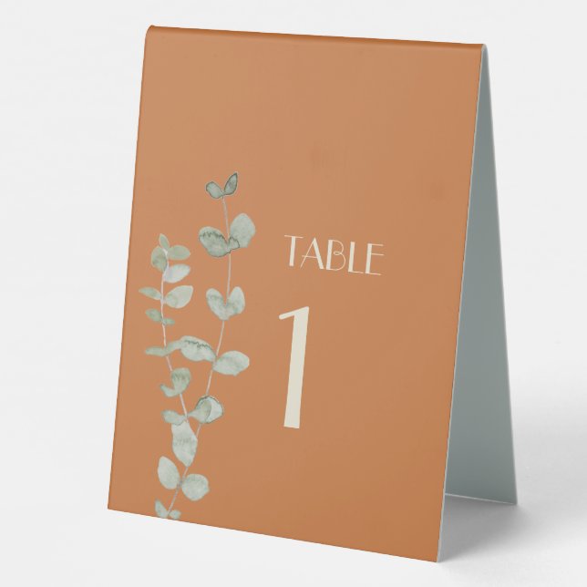 Plaque De Table Panneau de la tente Eucalyptus Deco (Verso)