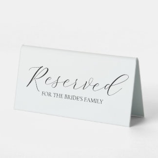 Plaque De Table Panneau de mariage réservé propre et moderne