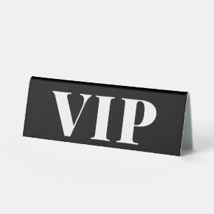 Plaque De Table Panneau de réservation VIP mariage minimal noir et
