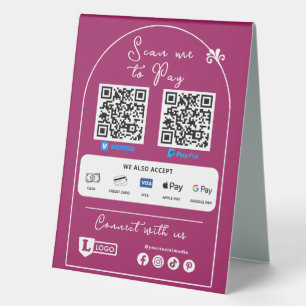 Plaque De Table Panneau de signalisation pour entreprise de paieme