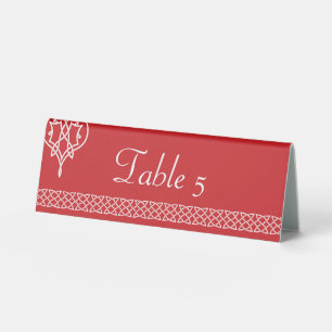 Plaque De Table Panneau de table Cœur Tissé Celtique Cerise