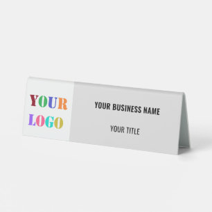 Plaque De Table Panneau de tente de table de société de nom de log
