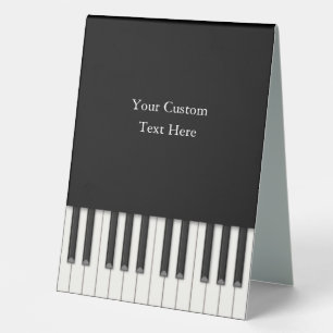 Plaque De Table Panneau personnalisé Touches de Piano Élégantes 5x
