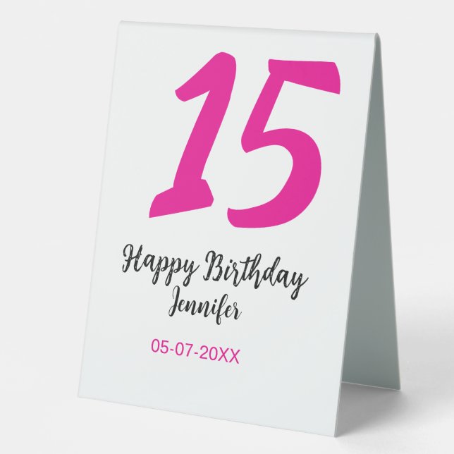 Plaque De Table Panneau Tente de table (Recto)