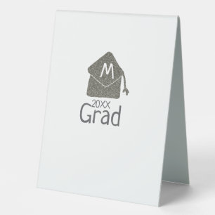 Plaque De Table Parties scintillant de bouchon de graduation en ar