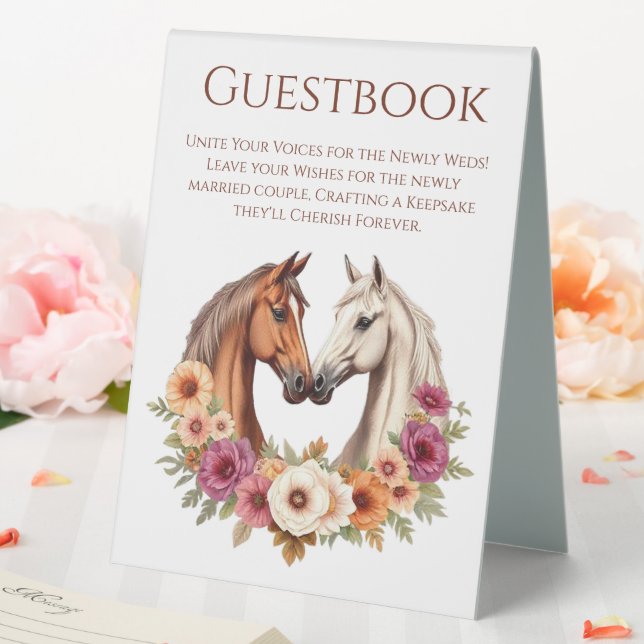 Plaque De Table Pays Chevaux de l'Ouest (In SItu (Mariage))