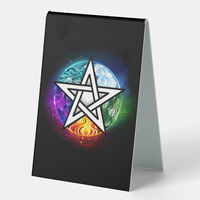 Plaque De Table pentagramme du Wiccan (Recto)