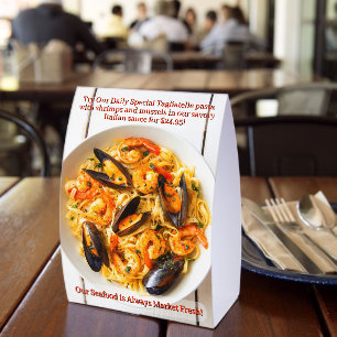 Plaque De Table Personnaliser Tagliatelle de Fruits de Mer de Rest