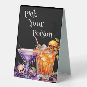 Plaque De Table Pick Your Poison Dragon Sign