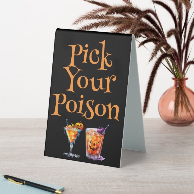 Plaque De Table Pick Your Poison Dragon Sign (En SItu (Tableau))