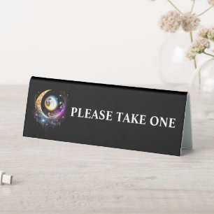 Plaque De Table Pleine lune luna étoile ciel céleste magenta chic