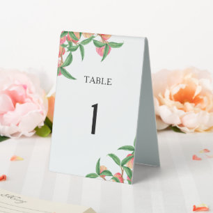 Plaque De Table Pluie de pêches pour la mariée