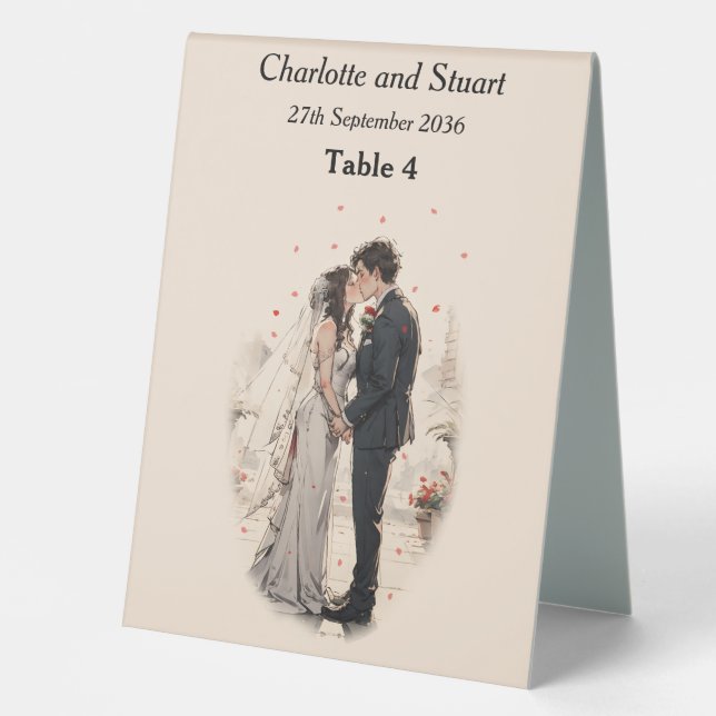 Plaque De Table Premier baiser (Recto)