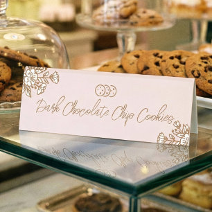 Plaque De Table Présentoir à cookies Fleurs dessinées à la main Cu