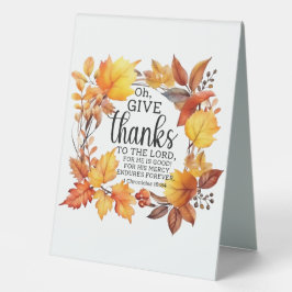 Plaque De Table Prière d'action de grâce