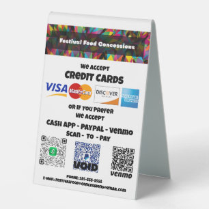 Plaque De Table Processus de paiement du code QR simplifié