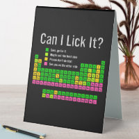 Puis-je le Lick Table périodique Enseignant Enfant