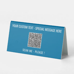 Plaque De Table QR Code Scan Info Texte Table Tente Signer vos cou
