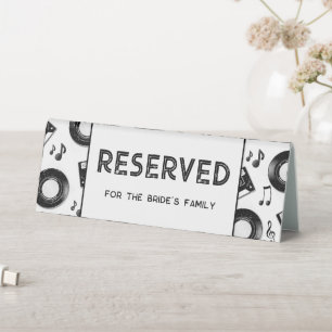 Plaque De Table Réservé Mariage Rétro Rétro