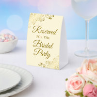 Réservé pour la fête nuptiale Elegant Gold & Cream