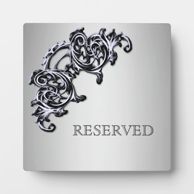 Plaque de table réservée (Devant)