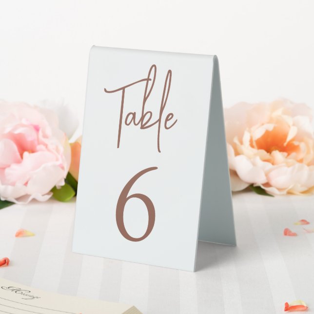 Plaque De Table Rouille | Numéro de table de script manuscrit (In SItu (Mariage))