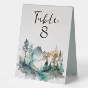 Plaque De Table Russe Watercolor Numéro de la table