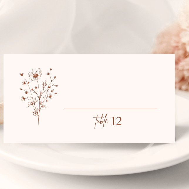 Plaque De Table Rustique Burtic Boho Botanical Mariage (Créateur téléchargé)