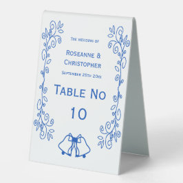 Plaque De Table Sapphire Mariage Table Tente Signal Cloches Défile