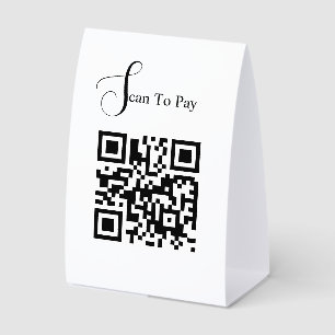 Plaque De Table Scan personnalisé pour payer