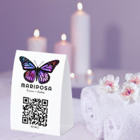 SCANNER POUR PAYER QR Papillon Esthéticienne Salon