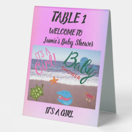 Plaque De Table Seashells Starfish Wives : Un bébé fille's Ocean