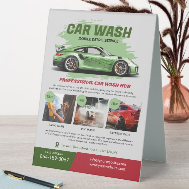 Plaque De Table Services de lavage de voiture (En SItu (Tableau))