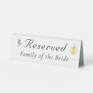 Plaque De Table Signal Mariage réservé à l'unité nuptiale