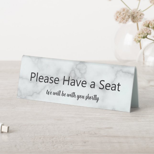 Plaque De Table S'il vous plaît prenez place Nous serons avec vous (En SItu (Tableau))