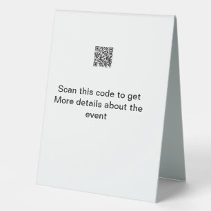 Plaque De Table Simple analyse de code Q R modèle d'événement méti